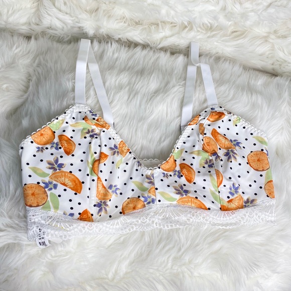 FREE PEOPLE intimates lace printed bralette size Medium new - Picture 4 of 7